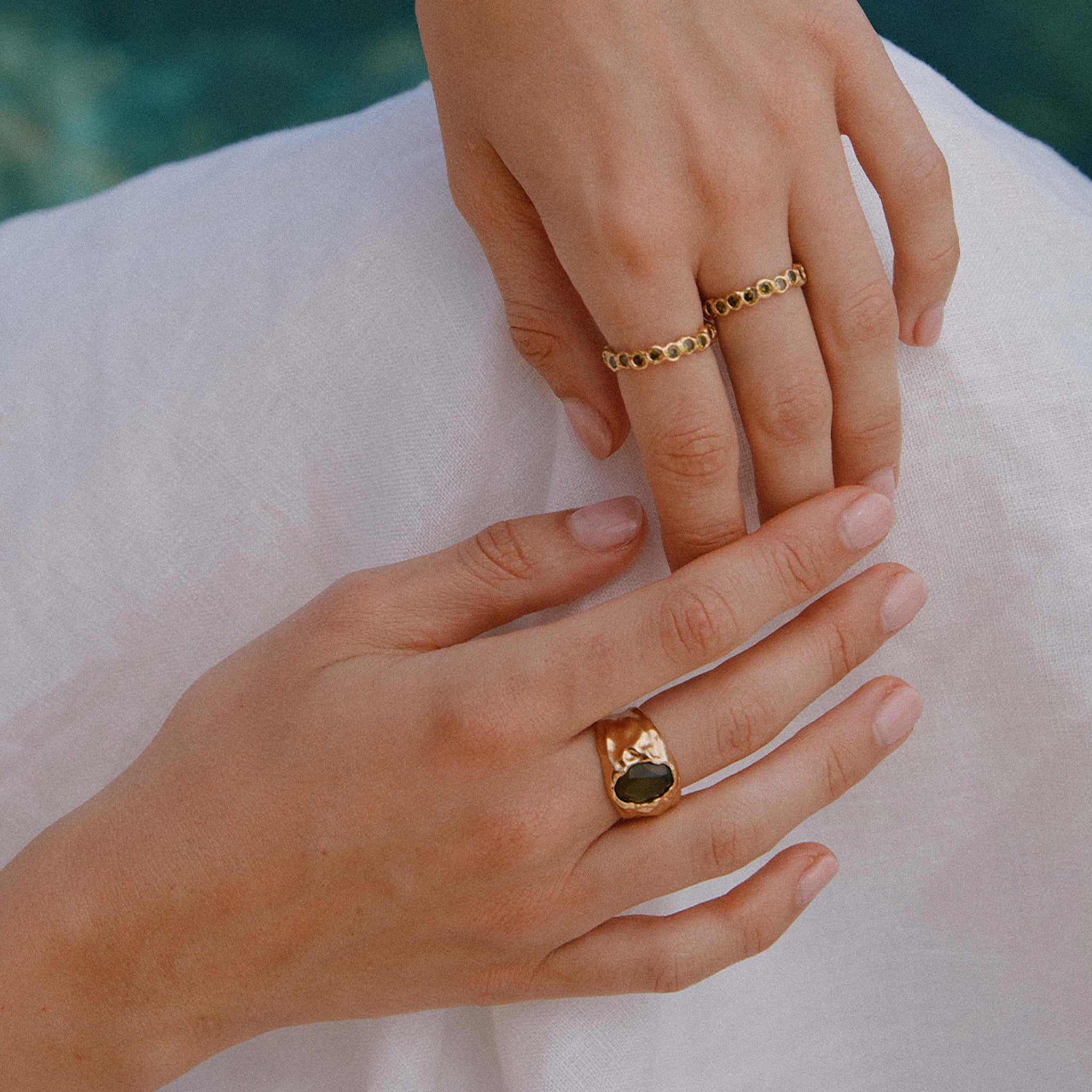 Amélia II Dark Green Ring