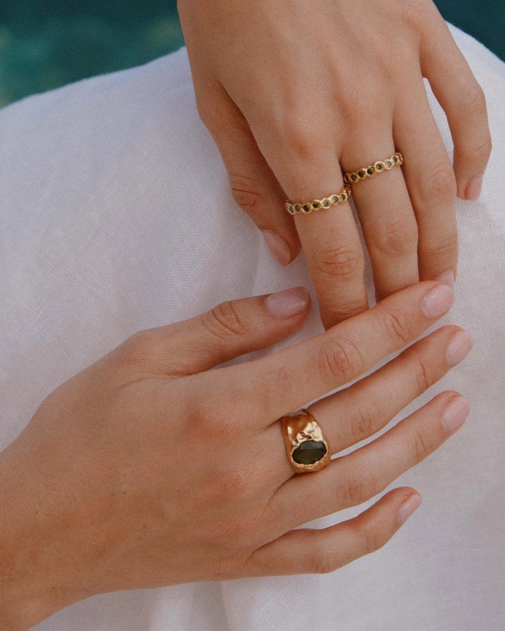 Anillo Amélia II Verde Oscuro