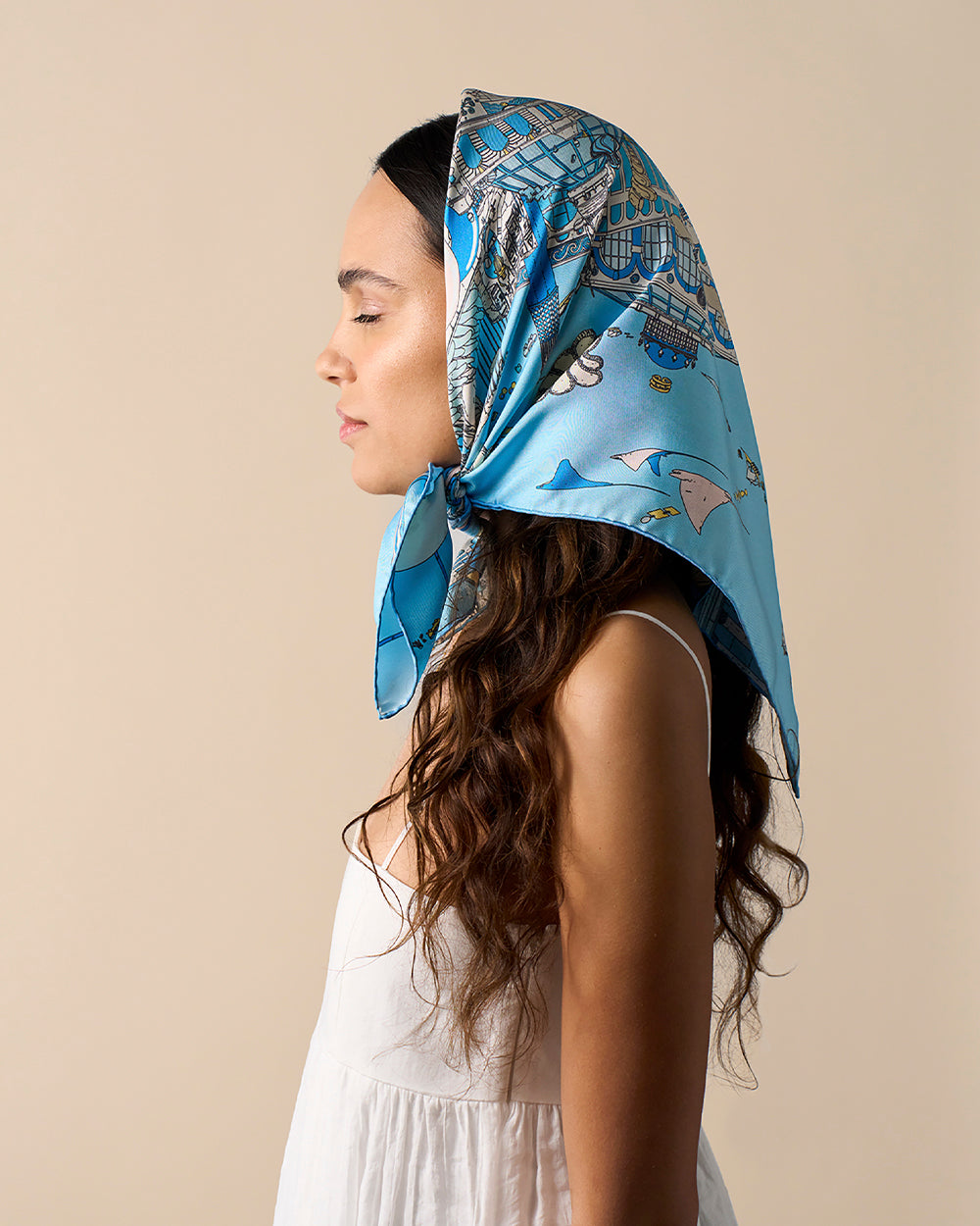 Carré de soie Atlantis