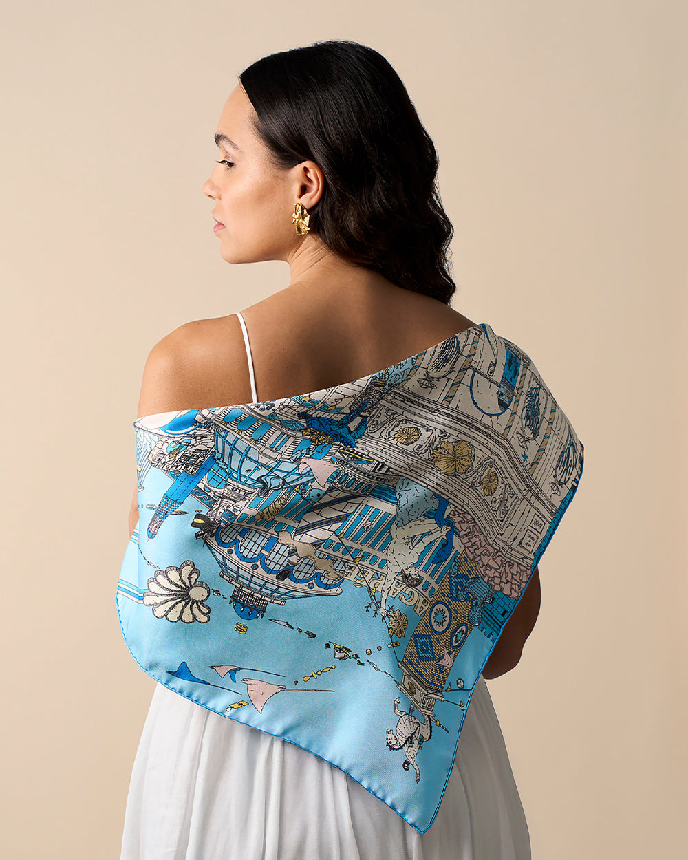 Carré de soie Atlantis