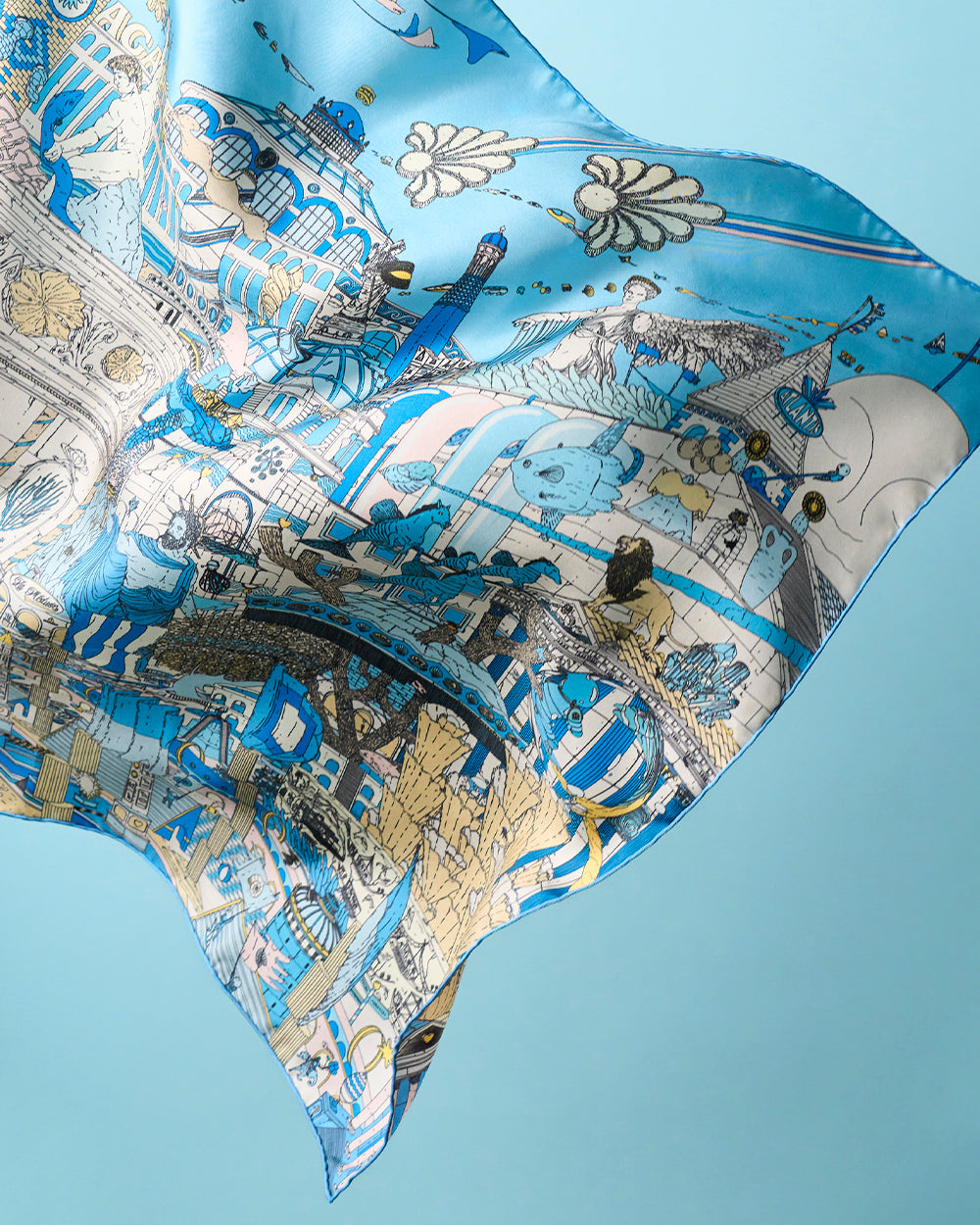 Carré de soie Atlantis