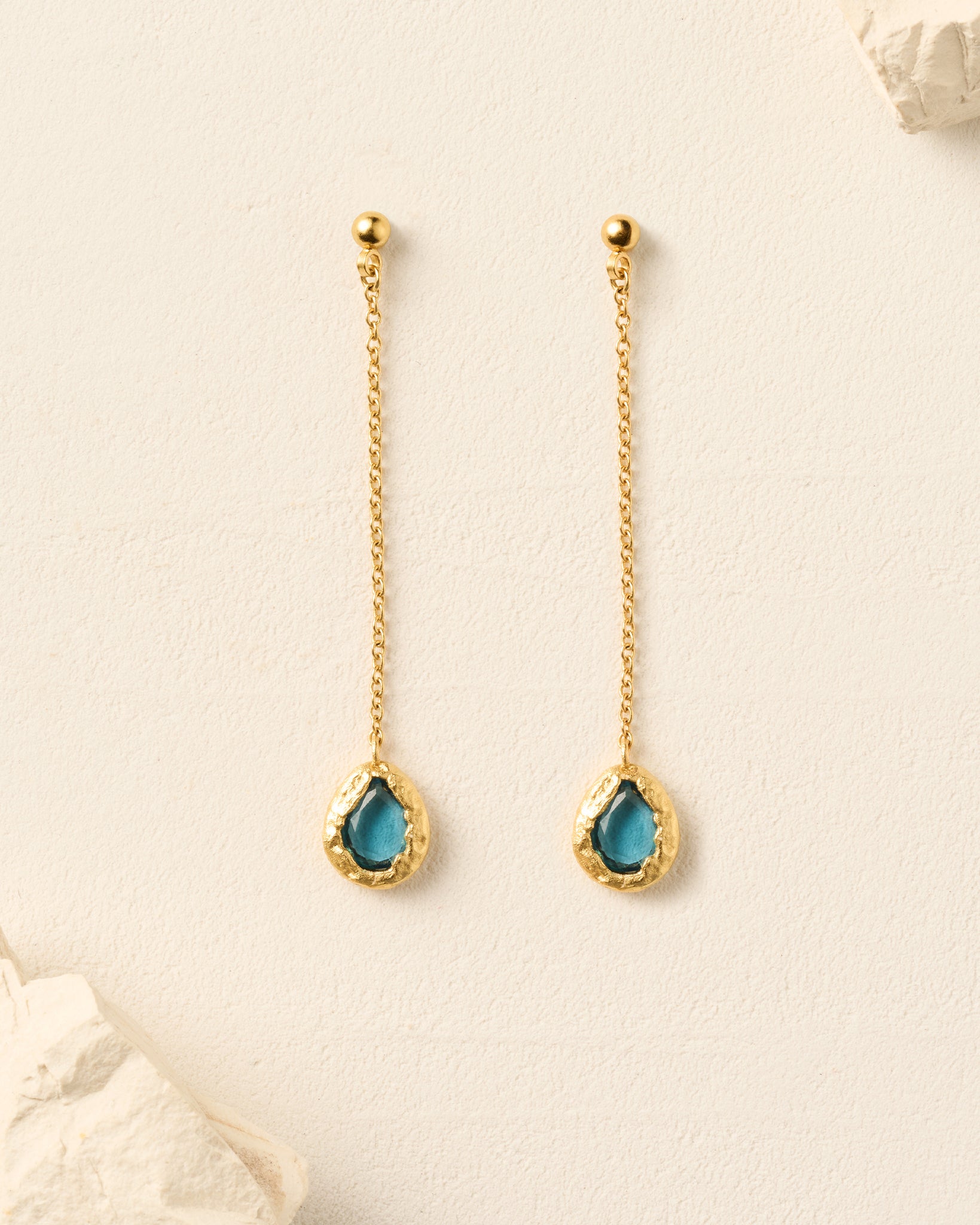 Lysia Blue Long Earrings