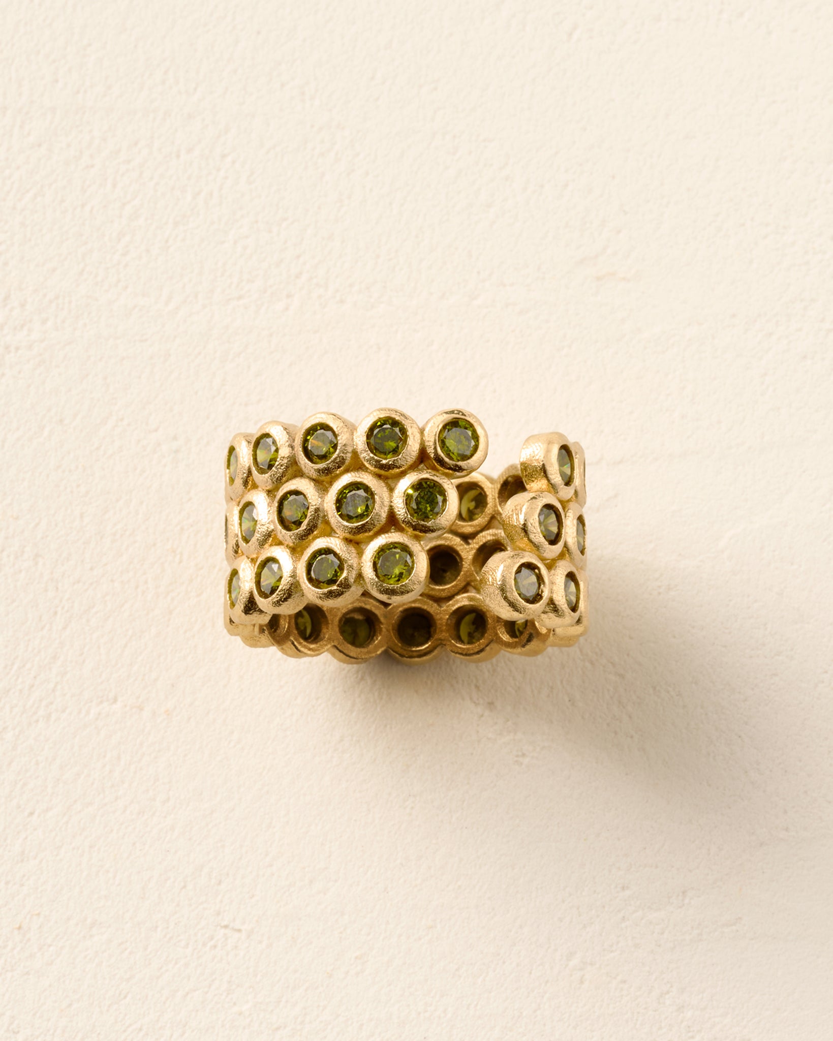 Bague Amélia Trio vert foncé