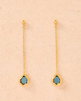 Lysia Blue Long Earrings