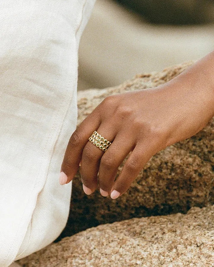 Amélia Trio Dunkelgrün-Ring