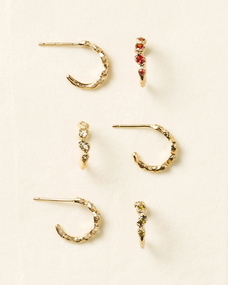Earrings gold jewelry
