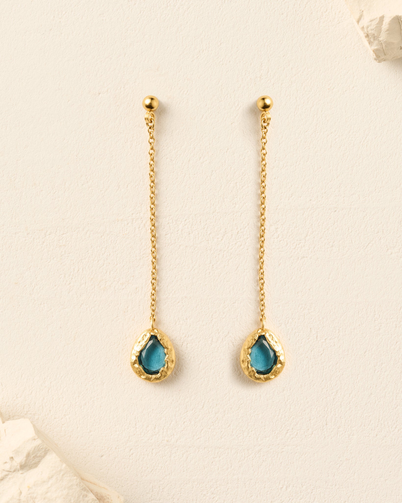 Lysia Blue Long Earrings