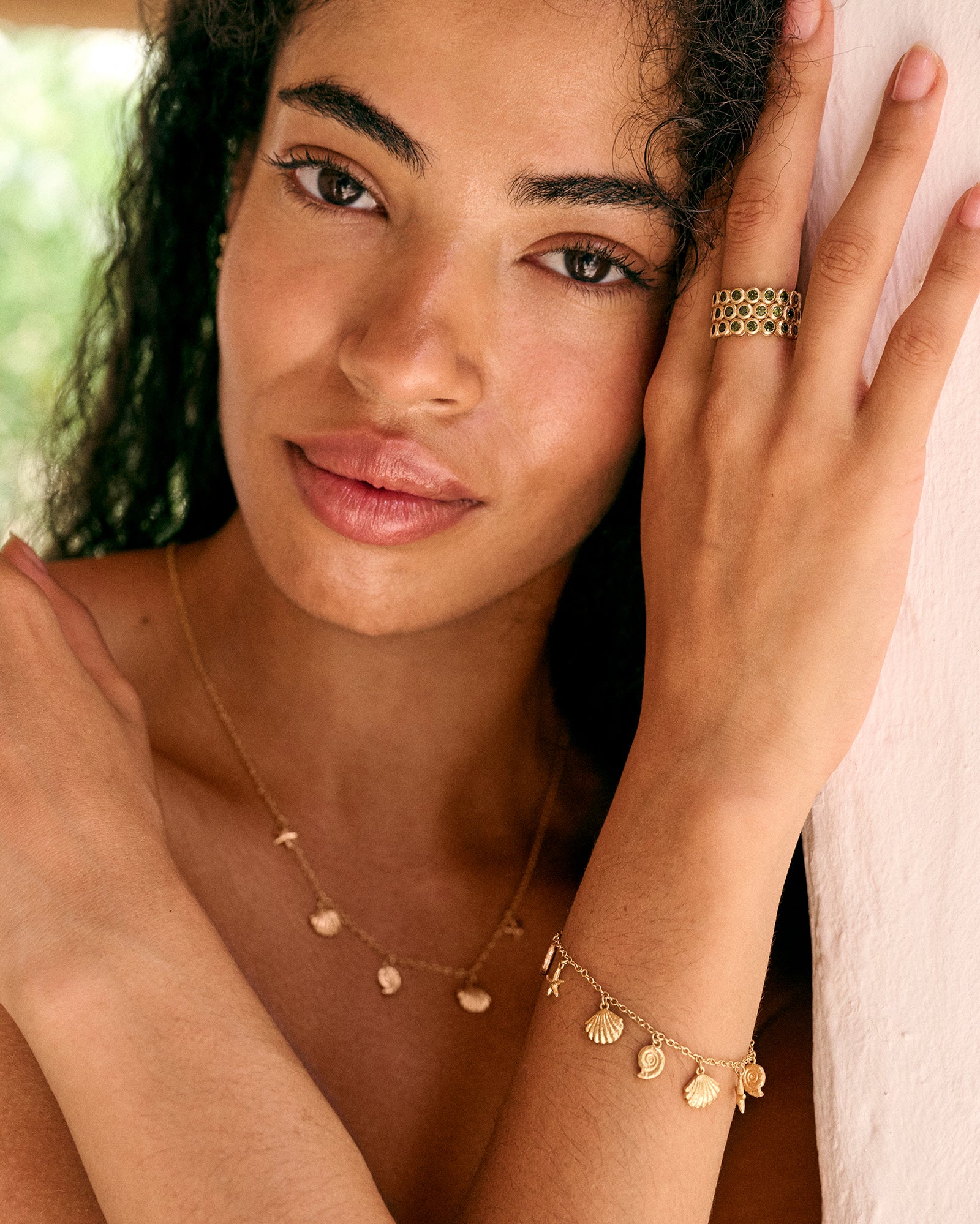 Bague Amélia Trio vert foncé